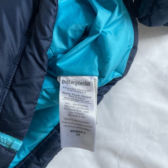 Women's Down Blue Sweater Hoody Size XS - Picture 4 of 9